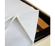 Banzaii Coprirete Singolo 80/90 cm x 190/200 cm in Feltro, Anallergico, Traspirante, Antiacaro, con Laccetti per fissare gli angoli, Prodotto in Italia