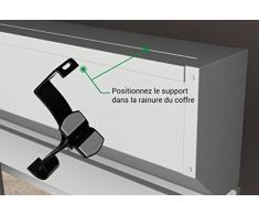 Geko – 1 x Supporto asta per tenda senza forature, diametro: 20 mm – Progettato per serrande – colore: Bianco
