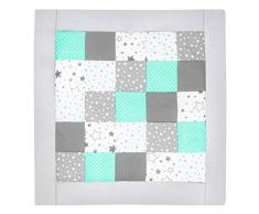 Amilian - Coperta per gattonare per bambini, in cotone patchwork M058 (145 x 145 cm)