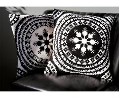 Vervaco – Cuscino a Punto Croce, Multicolore, Bianco e Nero, 40 x 40 cm