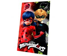 Miraculous Ladybug LB17000 - Coperta in pile con personaggi, 150 x 100 cm