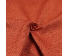 Generico Tessuto Idrorepellente al Metro - Stoffa ANTIMACCHIA in Poliestere - Oxford Canvas per Esterno/Interno - Morbido e Resistente - Altezza 140 cm - 1 QTA = 50 cm - 21 Colori (Arancione)