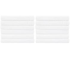 Asciugamani da cucina Utopia Asciugamani da cucina Mop per pulizia e asciugatura (12 pezzi, 41 x 48 centimetro) - Asciugamani da cucina in puro cotone bianco, strofinaccio, asciugamani da bar - Grado professionale