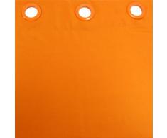 Douceur DIntérieur - 1600534, Tenda Con Occhielli, 140 X 260 Cm, Essentiel, Poliestere Unito, Arancione
