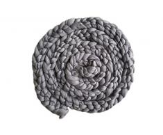 DELEY Neonato Uncinetto Fatto a Mano Treccia Coperta Cesto Stuffer Avvolgere Costumi Unisex Fotografia Prop Grigio