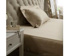 Jasmine Silk 100% di gelso 19MM Charmeuse Seta Lenzuolo (Taupe) - Super King 180centimetri x 200 cm + 26 Centimetri