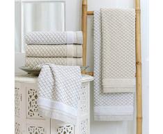 Linnea - Telo da Bagno, 100 x 150 cm, in Lino, Colore: Beige