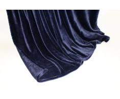 Lifestyle Products - Morbida coperta in microfibra, extra spessa, effetto seta/cashmere al tatto, 150 x 200 cm, colore: Blu scuro