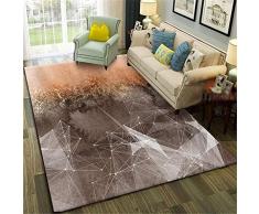 DJHWWD Tappeto Vintage Salotto Tappeto Grigio Arancione Motivo Geometrico a Graffiti Bellissimo Tappeto Resistente Tappeti Ingresso Casa Tappeto Cameretta Bimbo Grigio 160X230CM