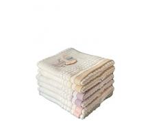 Daisy Home Strofinaccio in Spugna 100% Cotone, 30 x 50 cm, Rifinito a Mano, Altamente Assorbente e Resistente, Confezione da 6 Pezzi, Multifunzionale, Panno per Pulizia e Asciugatura