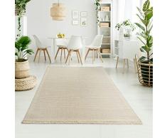 MOLDABELA Nuovo design del tappeto moderno Tappeti Soggiorno Grandi Dimensioni Lana. (2,4x3,4m - 240x340cm, Lana Nature Beige Chiaro)