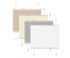 Victoria M. Tenda Plissé, 40 x 150 cm, bianco, Tenda plissettata EasyFix Klemmfix montabile senza fori