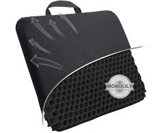 MOMOLILY Cuscino Antidecubito，Cuscino Sedia Ufficio,Cuscino Gel，Fresco e Traspirante, Per casa e per Ufficio/Cuscino Ortopedico Sedia/Cuscino Per sedia a rotelle,Comfort Cool Cuscinoposturale（Nero）