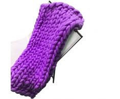 XZSBDXHH Coperta Lavorata a Maglia Grossa in Lana Lavorata a Mano Coperta Calda e Accogliente Fatta a Mano allUncinetto per Divano Letto Sedia Tappeto per Animali Domestici (J 120x150cm)