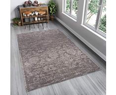 TAPISO Floorlux Tappeto Sisal Cucina Sala Pranzo Moderno Nero Argento Astratto Indoor 200 x 290 cm