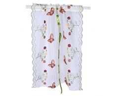 Tende Finestre con Occhiello,Tende a Vetro per Finestra,Tende per bagno Finestra Tenda per Finestra Cucina,Tende Oscuranti Trasparenti Bianche per Soggiorno Camera da Letto