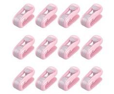 AMOYER 12pcs Antiscivolo Duvet Quilt Clip Trapunta Coperte Fermi di Clip Anti-Run Calcio Fibbia Duvet Sheet Holder Fixer Quilt Cover Dropship (Colore Casuale)