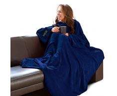 Coperta con maniche Gift House per adulti, blu