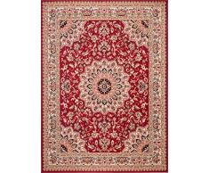 Carpeto Rugs Tappeto Salotto Orientale Persiano Pelo Corto - Tappeti Soggiorno Persiani Originali - Tappeti Salotto Grandi Dimensioni - Tappeti Camera da Letto - Rosso - 60 x 100 cm