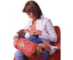 Merrymama Cuscino allattamento e gravidanza + fodera con lacci/cm 190 (imbottito in pula di farro bio), Ecrù biologico gots