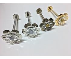 FERMATENDA DA MURO IN CRISTALLO CON GLITTER FERMATENDE A MURO RACCOGLI TENDA MODERNO RACCOGLI TENDE REGGI TENDA AMBRASSE PER TENDE EMBRASSE LEGATENDA BASTONE TENDA R164SW (ACCIAIO SATINATO, 16)