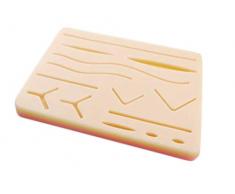 Gima - Pad per Esercitazione Suture con Rete, Cuscino in Silicone, Simile alla pelle vera, Simulatore per Suture, 3 Strati, 14 Ferite.