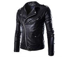 AJGRHE Signore Maglione AllUncinetto Giacca Invernale da Uomo Varianti Di Colore Invernale Calda Giacca Trapuntata Cappotto Invernale Piumino In Pelliccia (Nero,XL)