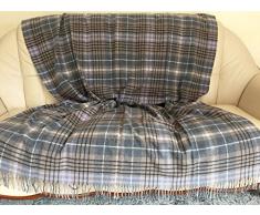 Woll plaid, Plaid Cashmere, Copriletto 190 x 135 cm, Made in Germany