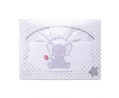 Set lenzuola 3 pezzi per lettino 60 x 120 cm 100% cotone realizzato in Portogallo Colore Bianco