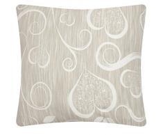 Joker Cuscino arredo Puff morbidoso sfoderabile 40x40 cm linea Cuori L679 SAHARA / BEIGE