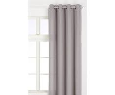 Linder 511/135/91/375FR-Tenda con Occhielli, in Cotone/Lino, Colore: Grigio Scuro, 135 x 260 cm