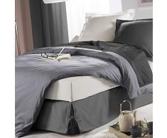 Douceur dIntÃ©rieur - Coprirete con Laccetti, 90 x 190 cm, Colore: Antracite