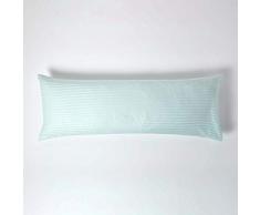 Homescapes – Federa rettangolare 50 x 140 cm – 100% cotone – 200 fili blu