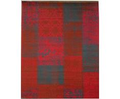 Aspetto Isfahan Distressed/vintage patchwork tappeto, polipropilene, rosso, 120Â x 170Â cm