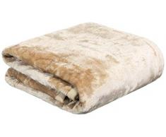 Marca sseller – Coperta in microfibra Cashmere Feeling vari colori e misure, Poliestere, Sand, 150 x 200 cm