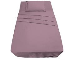 Leonardo Home - completo singolo da Letto 100% puro cotone - compreso nel completo 1 lenzuolo - 1 federa per cuscino standard - 1 sotto con angoli - prodotto 100% MADE IN ITALY