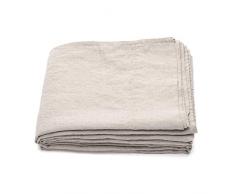 LinenMe 275 x 295 cm Lenzuolo da Letto in Lino, Naturale