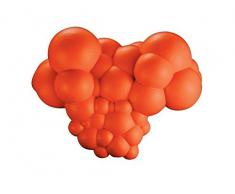 Outlook Design V841C00060 Bubbles Cuscino Poggiatesta per Vasca da Bagno, Rosso