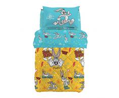 Caleffi 19446 Cotone Warner Bros Looney Tunes Trapunta per Singolo Letto, Taglia Unica