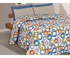Generico trapunta estiva trapuntino quilt coperta copriletto estivo multicolor 100 grammi (matrimoniale, rock)