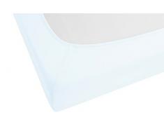 Biberna 77144/555/046, Lenzuolo con angoli in Jersey elasticizzato, Blu (ciel), 180 x 200 cm - 200 x 200 cm