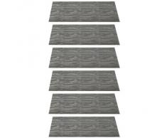 Leonardo 017156 - Set di 6 tovagliette allamericana, dimensioni: 35 x 48 cm, colore: grigio