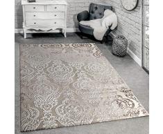 Paco Home Tappeto di Design Moderno Oriente Motivo 3D Tappeto per Soggiorno Beige Crema, Dimensione:160x230 cm
