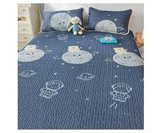 YYGZSUN Coprimaterasso Materassino in Lattice Lavabile Materassino in Seta Ghiaccio Invernale Ed Estivo Lenzuolo con Angoli con Cuscini di Raffreddamento(Size:90×200cm,Color:Style 05)