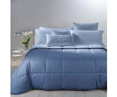 Caleffi 45240 Cotone Bicolor Trapunta per Matrimoniale Letto, Avio