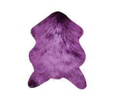 Woneart Artificiale Tappeto Pelle di Pecora Coperta Morbida Tappeto di Finta Pelle Agnello Tappeto di Imitazione Fluffy Tappeti Sedia Divano Stuoia Copertina Tappetini Cuscini Decorazione (60cm×90cm, Purple)