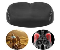 Gancon Sella per Bicicletta ergonomica Senza Naso, Schiuma in Pelle PU allargare Il Cuscino del Sedile della Bici, Ammortizzazione Traspirante Confortevole Sostituzione Morbida(Nero)