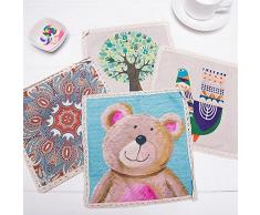 Jungen tovaglioli di stoffa da tavolo Pads protezioni decorazione quadrato 20 x 20 cm pavone, Cotone e lino, Peacock, 51*21cm