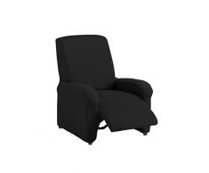 Textilhome - Copripoltrona Relax Reclinabile TEIDE Elasticizzato, Taglia 1 Posto - 70 a 100 cm - Poltrona Protettiva. Colour Nero