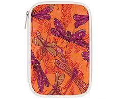 Retro libellula modello rotondo tappetino 36,2 pollici area tappeto antiscivolo porta anteriore tappeto per la casa bagno interno